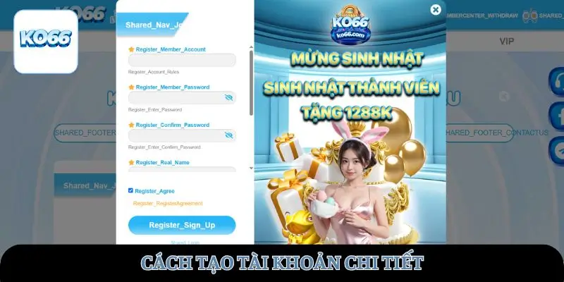 Cách tạo tài khoản chi tiết