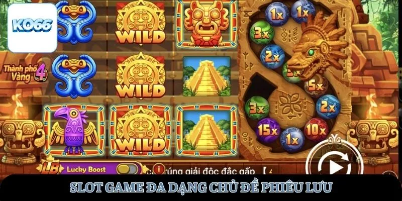 Slot Game đa dạng chủ đề phiêu lưu
