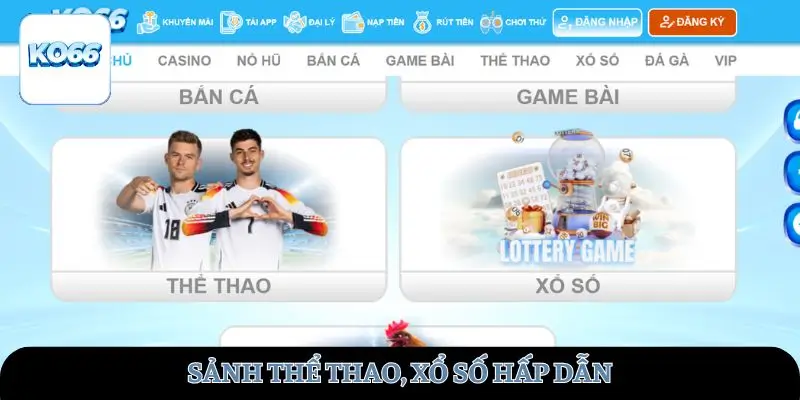 Sảnh thể thao, xổ số hấp dẫn
